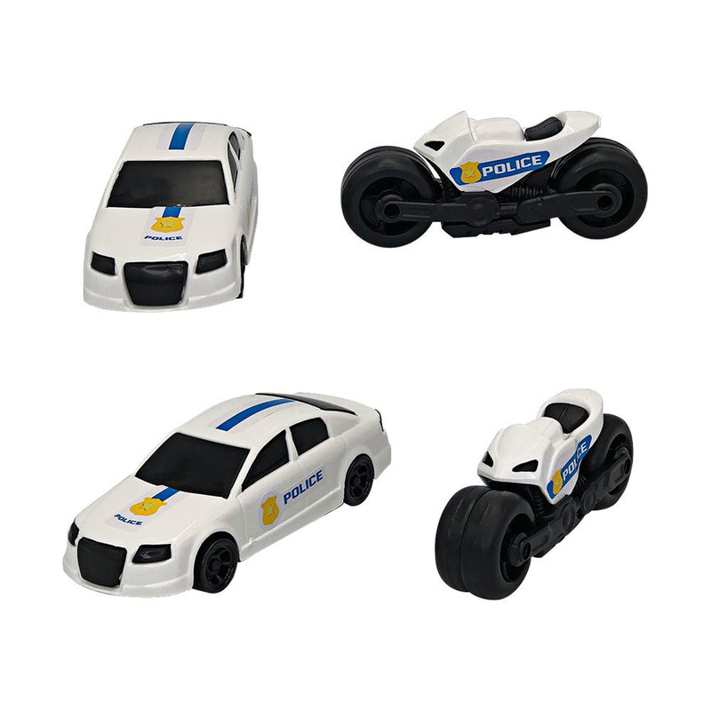 Estação de Policia de Brinquedo com Carro e Moto (579)