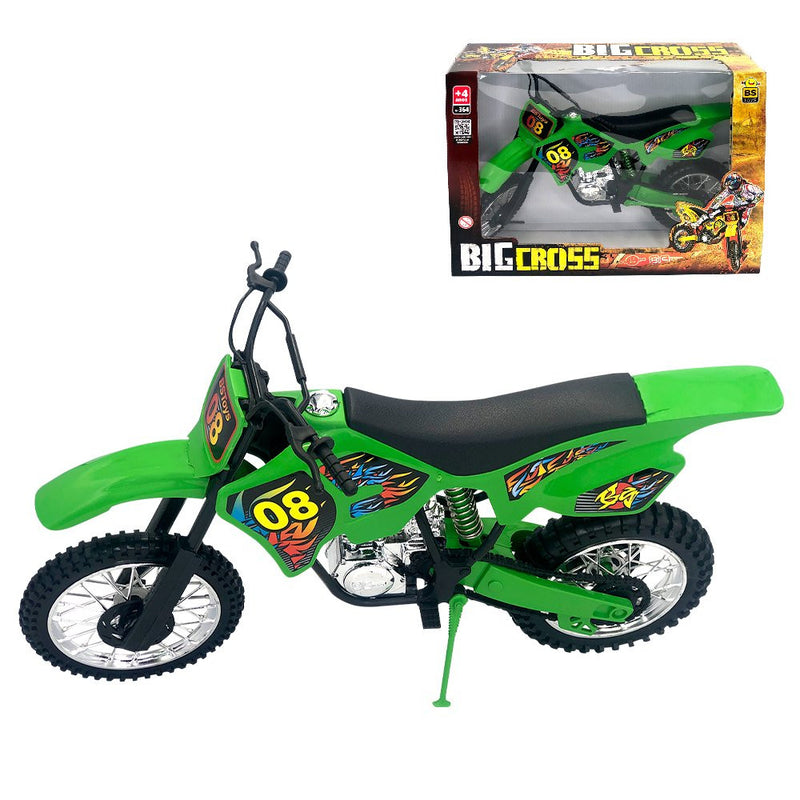 Moto de Motocross de Brinquedo com Apoio - Verde (364VD)