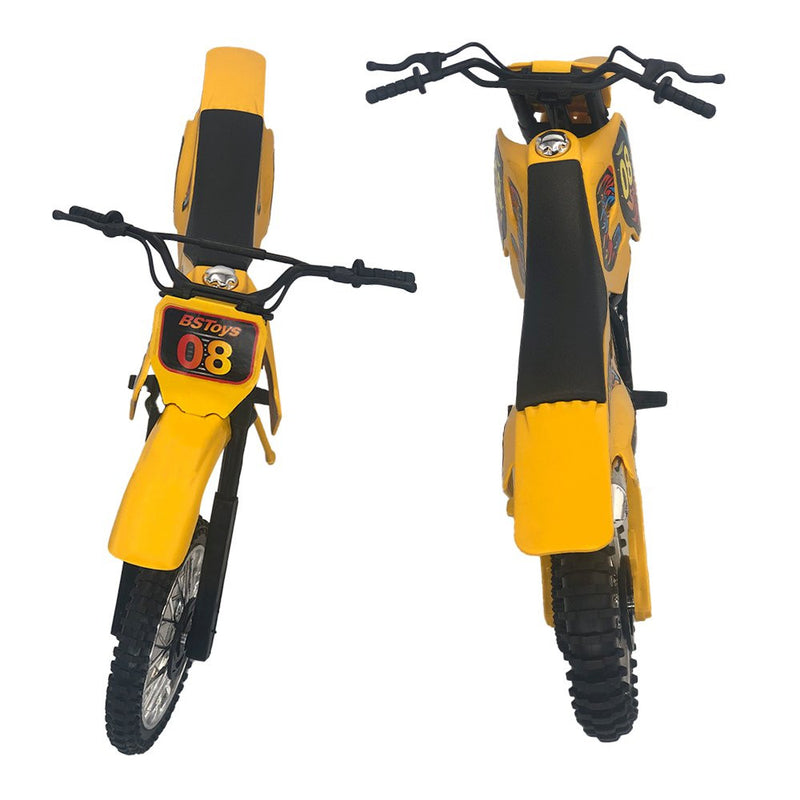 Moto de Motocross de Brinquedo com Apoio - Amarelo (364AM)